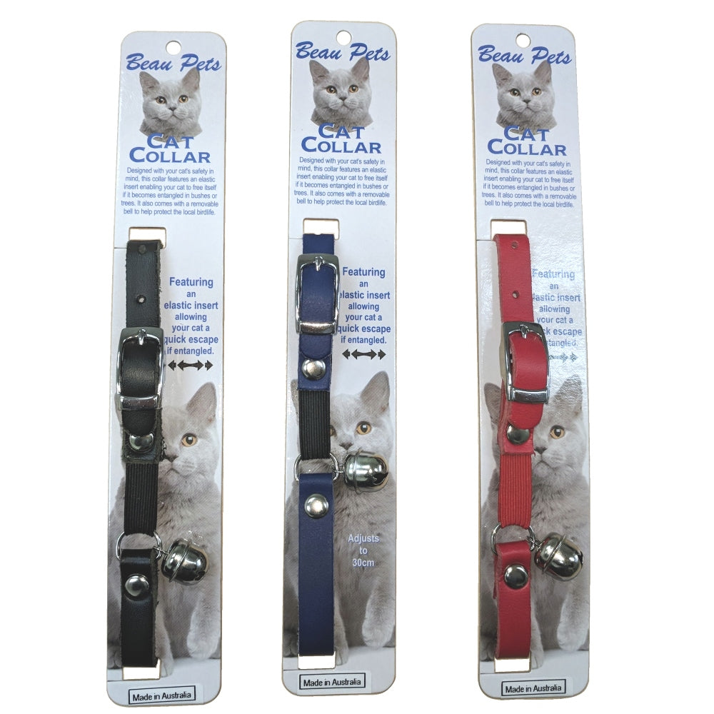 Beau Pets - Cat Collar - Leather - 30cm - Red