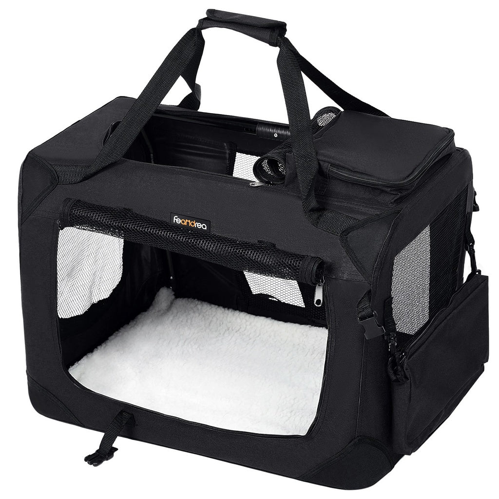 i.Pet Pet Carrier Soft Crate Dog Cat Travel 90x61cm Portable Foldable Car 2XL