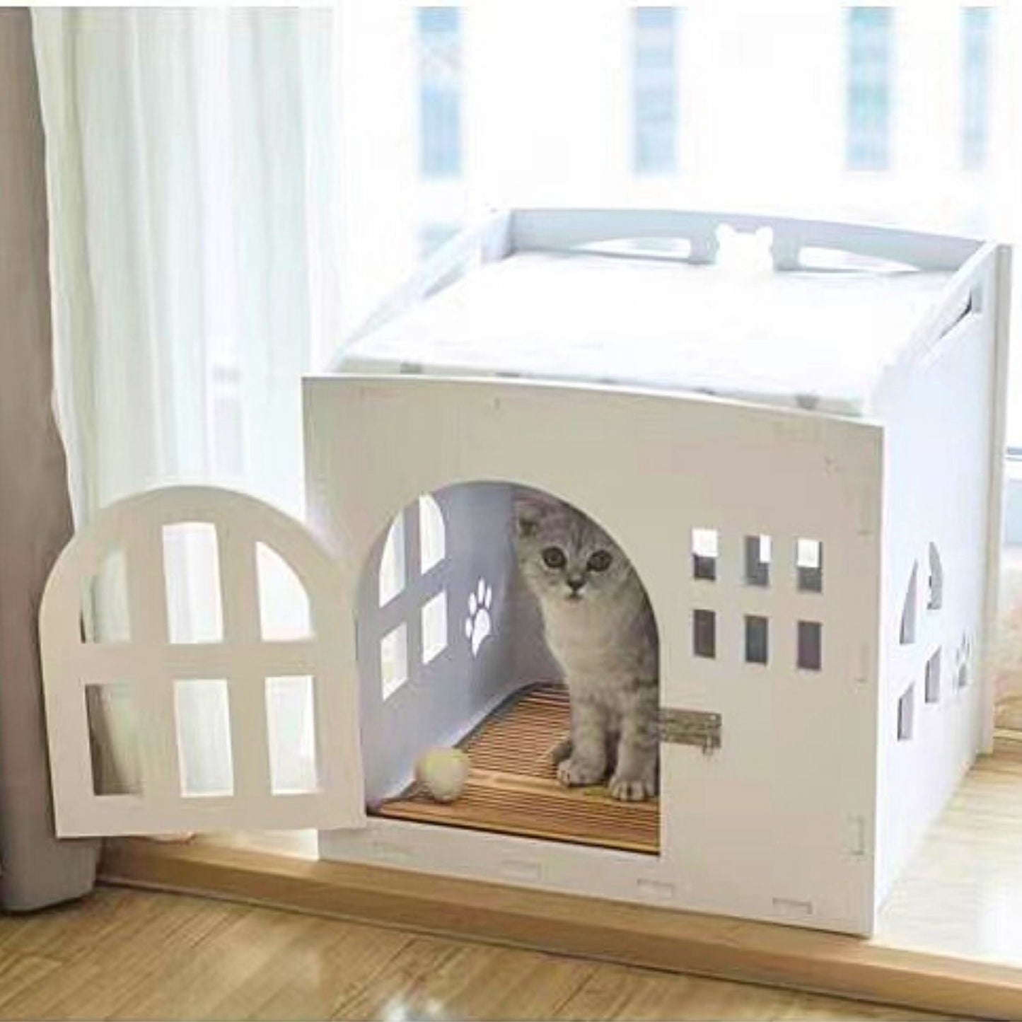 Floofi Box House White (S) - PT-PH-191-GF