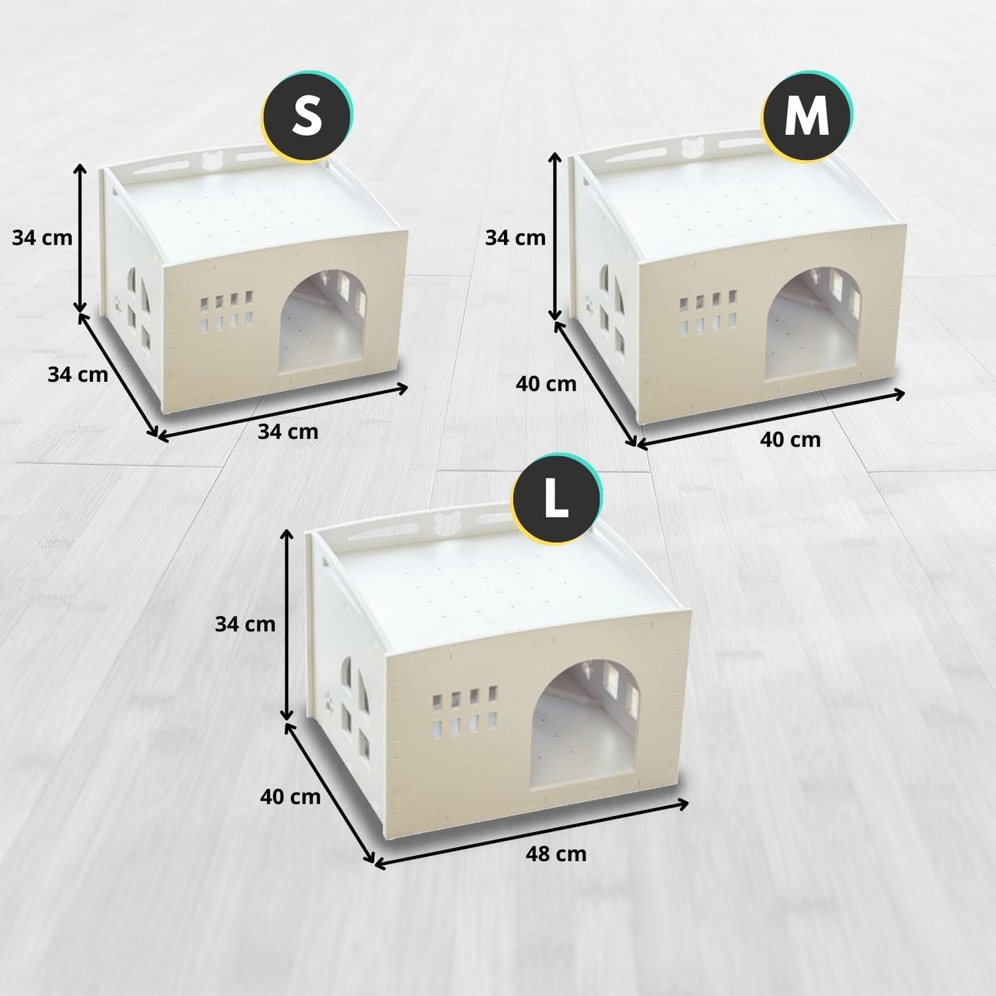 Floofi Box House White (S) - PT-PH-191-GF