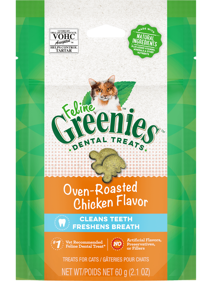 Greenies - Cat - Dental Chews - Oven Roasted Chicken - 60g