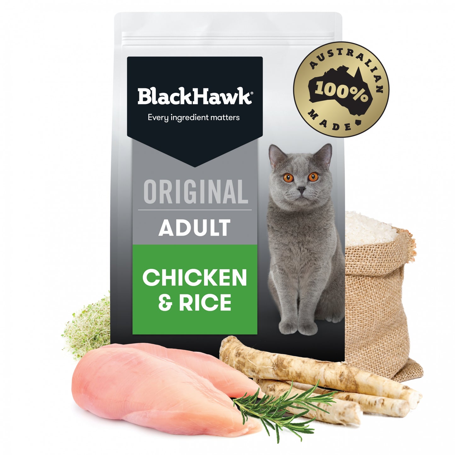 Black Hawk - Adult Cat - Chicken & Rice - 8kg