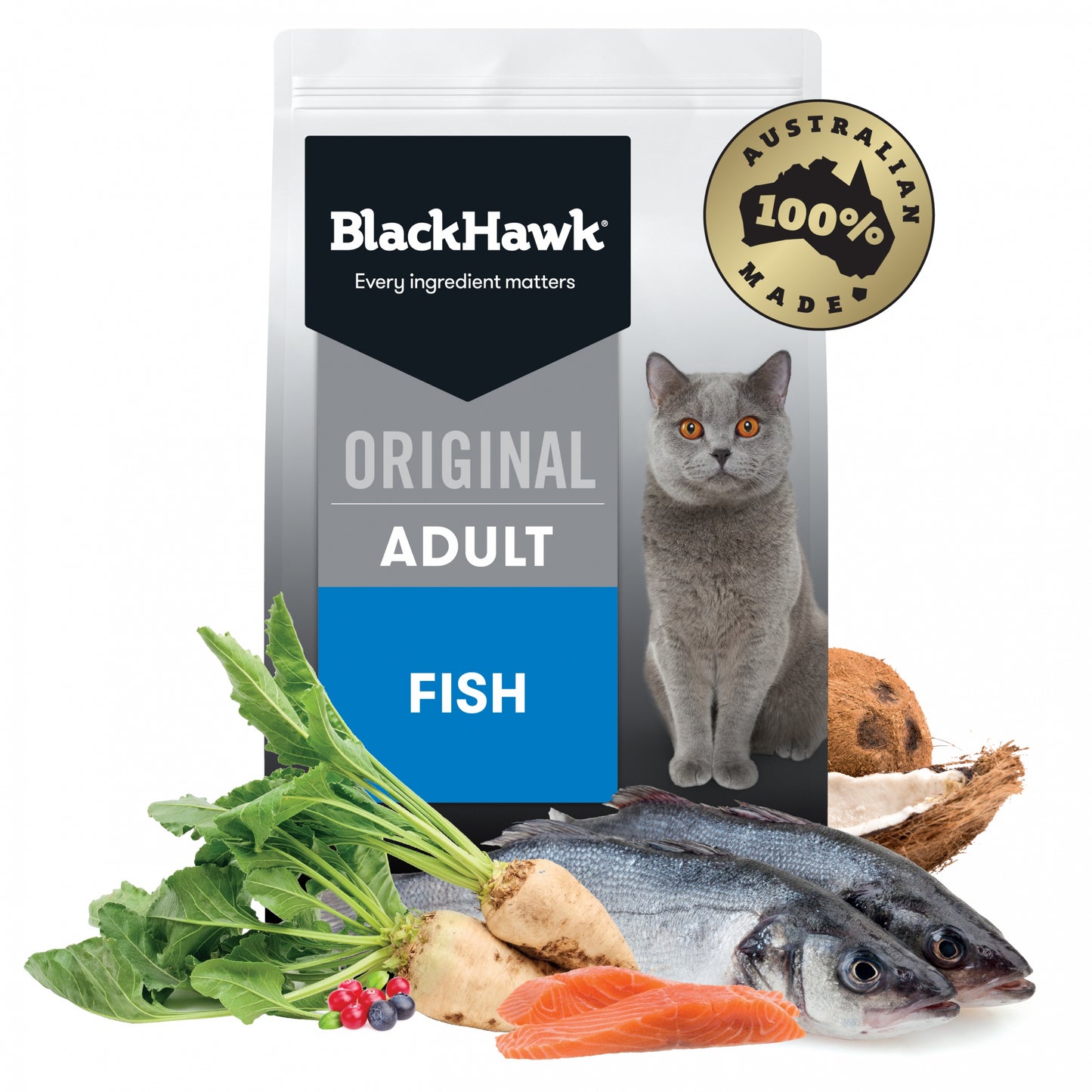 Black Hawk - Adult Cat - Fish - 8kg