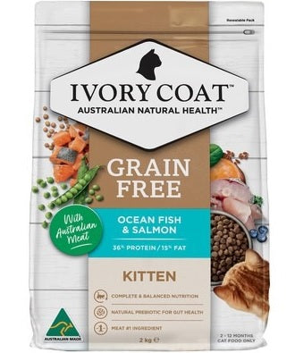 Ivory Coat – Kitten – Grain Free – Ocean Fish & Salmon - 2kg