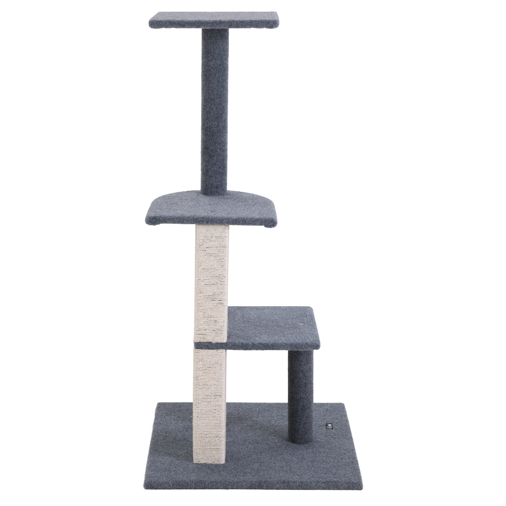 i.Pet Cat Tree 124cm Scratching Post Tower Scratcher Trees Wood Condo Board