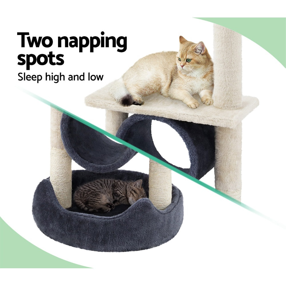 i.Pet Cat Tree Scratching Post 76cm Scratcher Tower Condo House Hanging toys