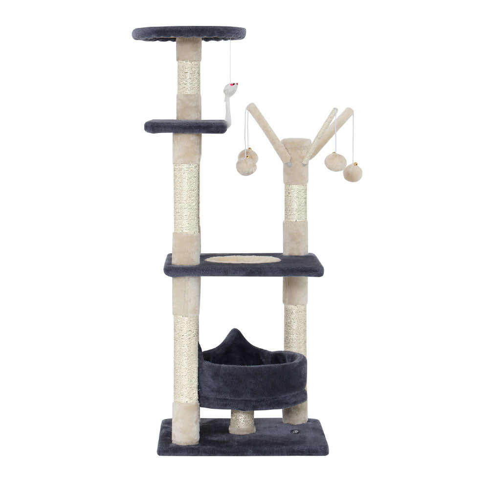 i.Pet Cat Tree 110cm Tower Scratching Post Scratcher Wood Condo House Bed Toys