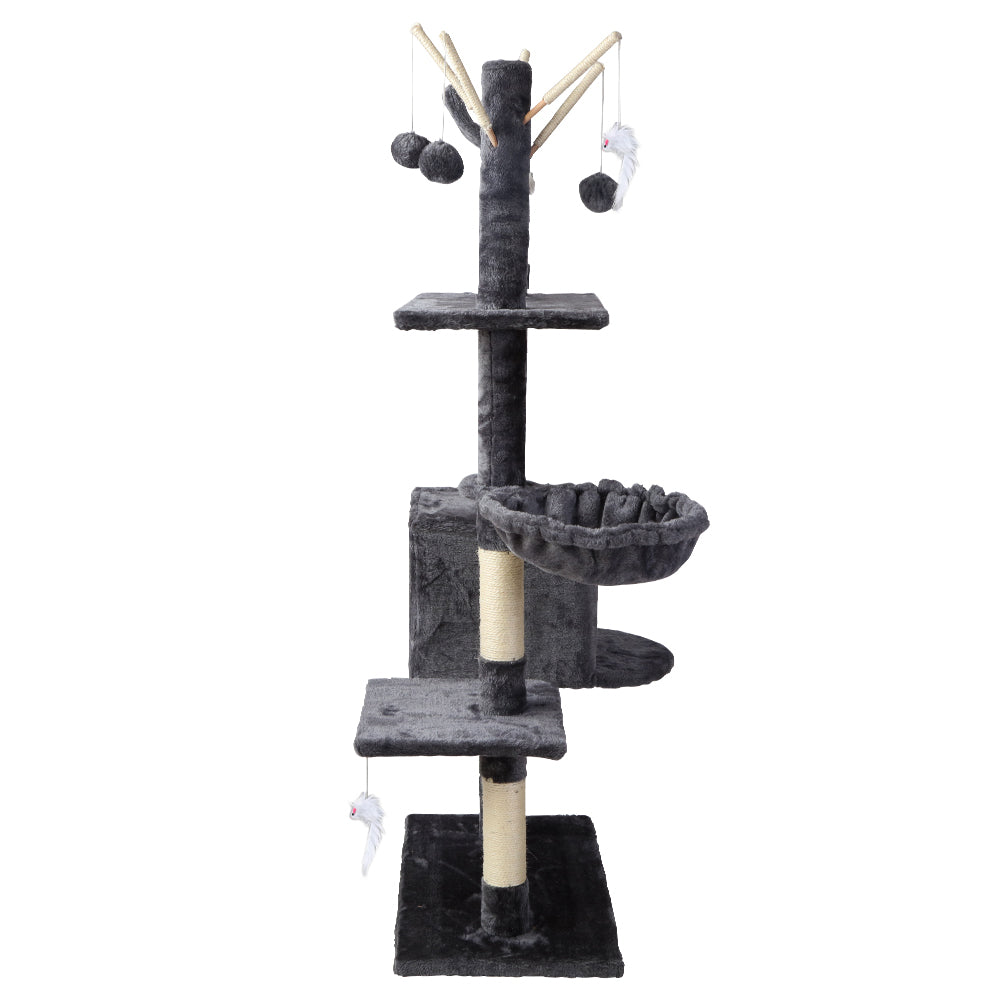 i.Pet Cat Tree 140cm Trees Scratching Post Scratcher Tower Condo House Furniture Wood