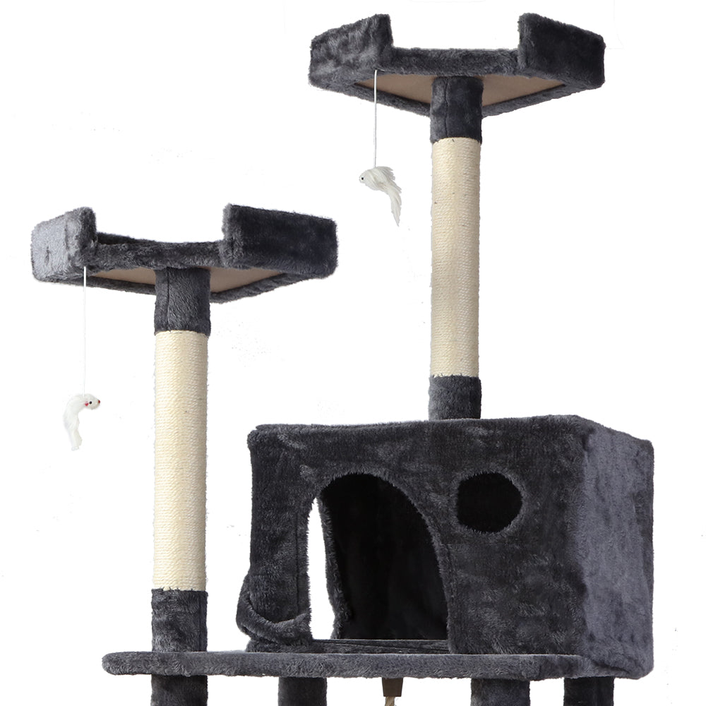 i.Pet Cat Tree 184cm Trees Scratching Post Scratcher Tower Condo House Furniture Wood