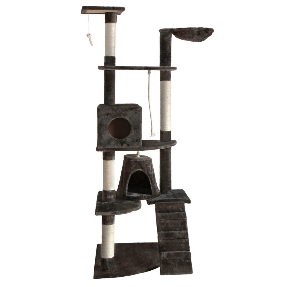 i.Pet Cat Tree 193cm Tower Scratching Post Scratcher Condo House Trees Grey