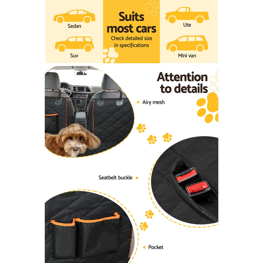 i.Pet Pet Car Seat Cover Dog Protector Hammock Back Waterproof Belt Non Slip Mat