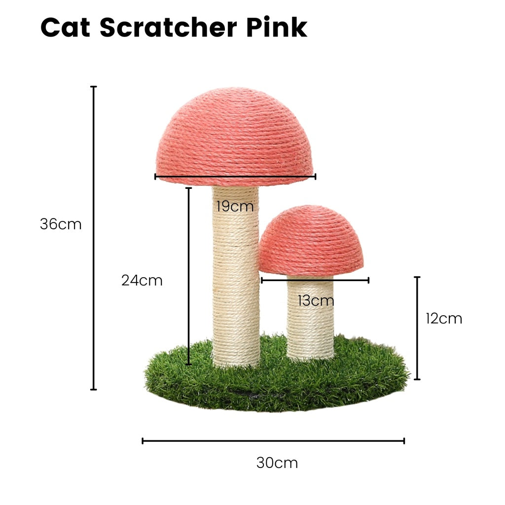 Floofi Mushroom Cat Scratcher (33cm Pink) FI-CT-105-RN / FI-CT-105-MM