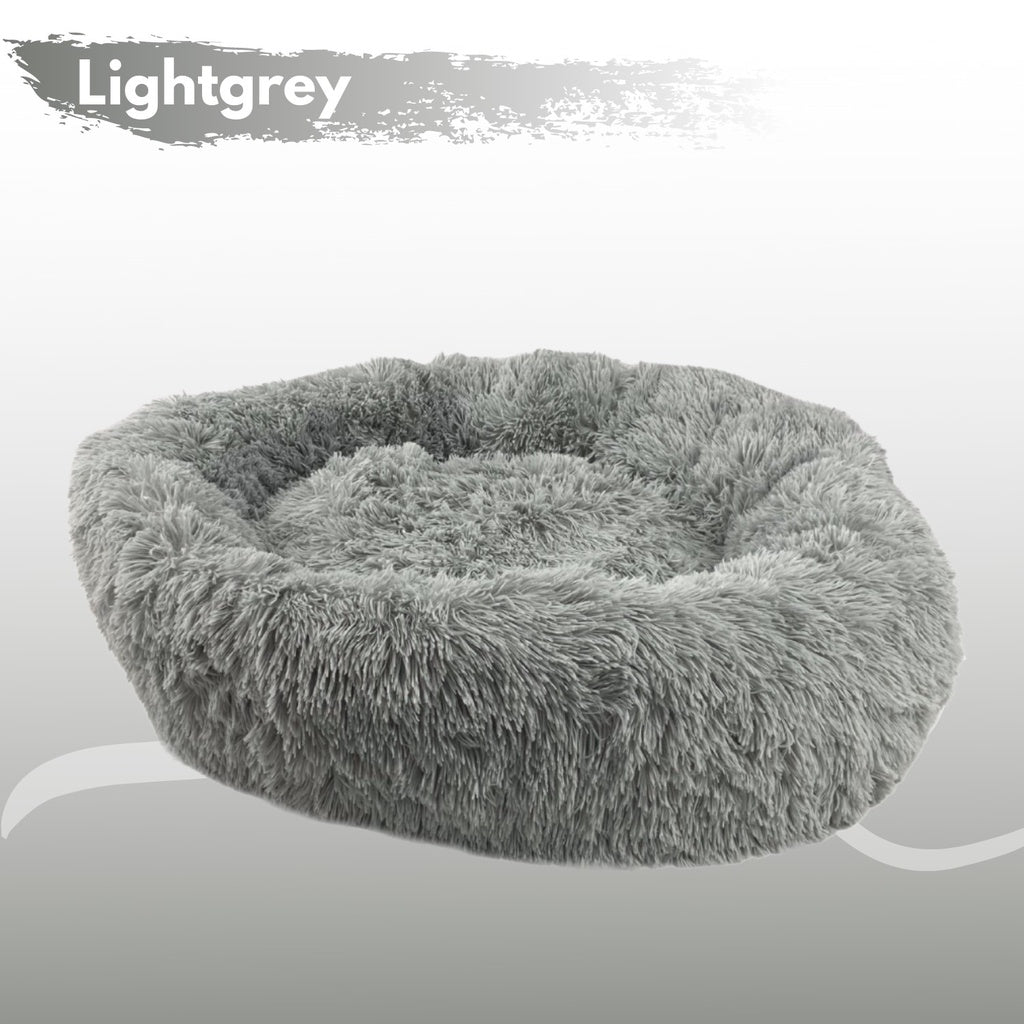FLOOFI XL 100CM Round Pet Bed (Light Grey)