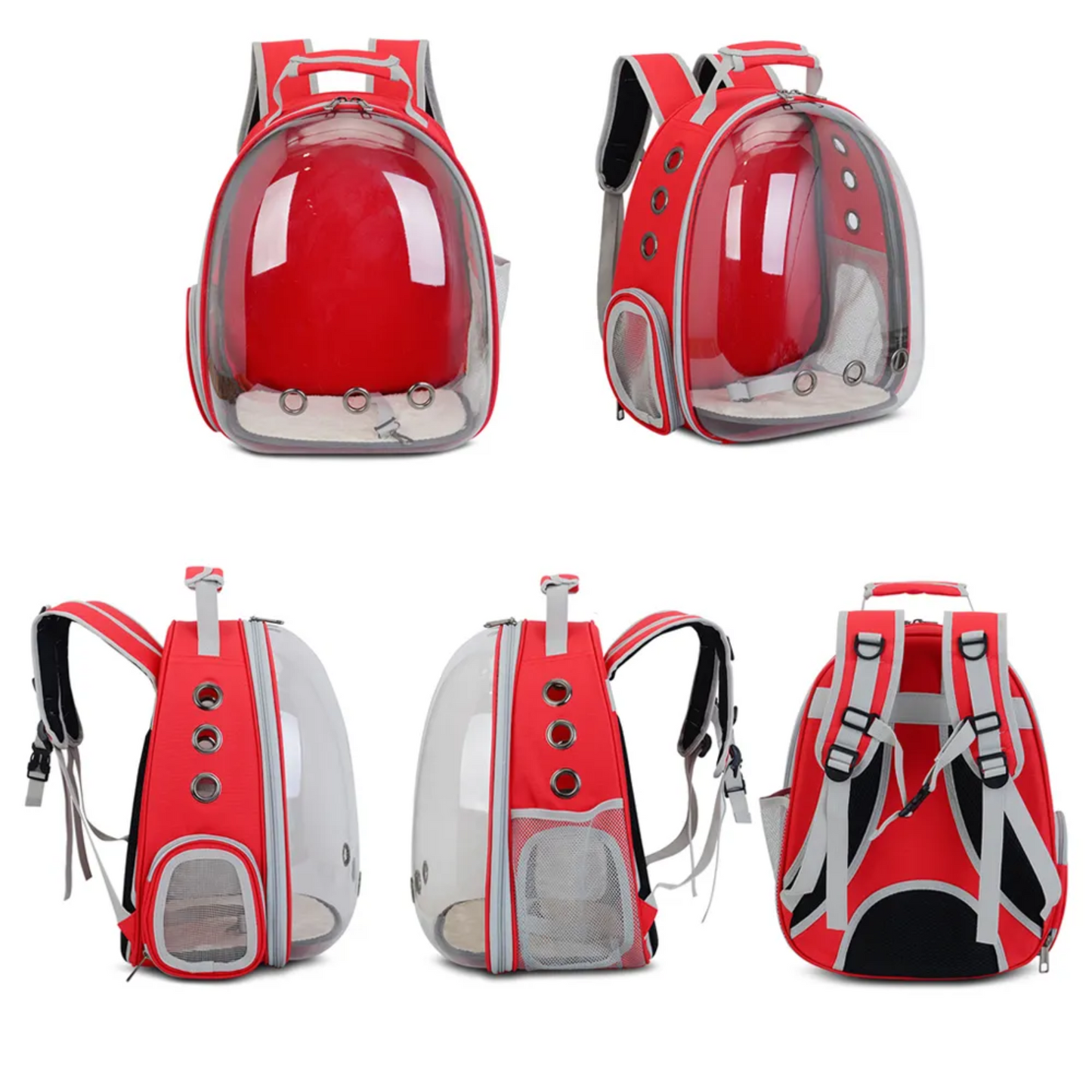 Floofi Expandable Space Capsule Backpack - Model 1 (Red) FI-BP-115-FCQ