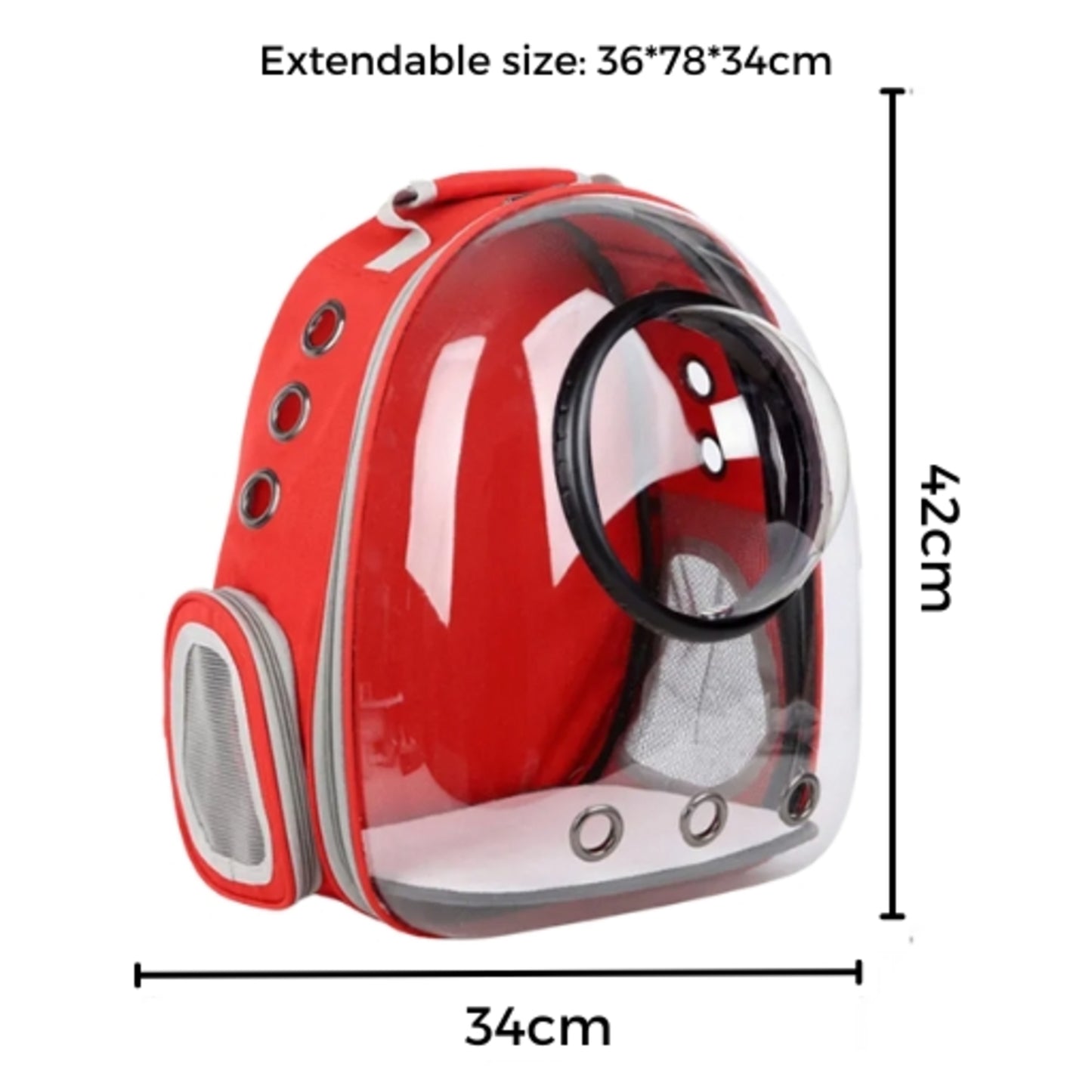Floofi Expandable Space Capsule Backpack - Model 2 (Red) FI-BP-119-FCQ