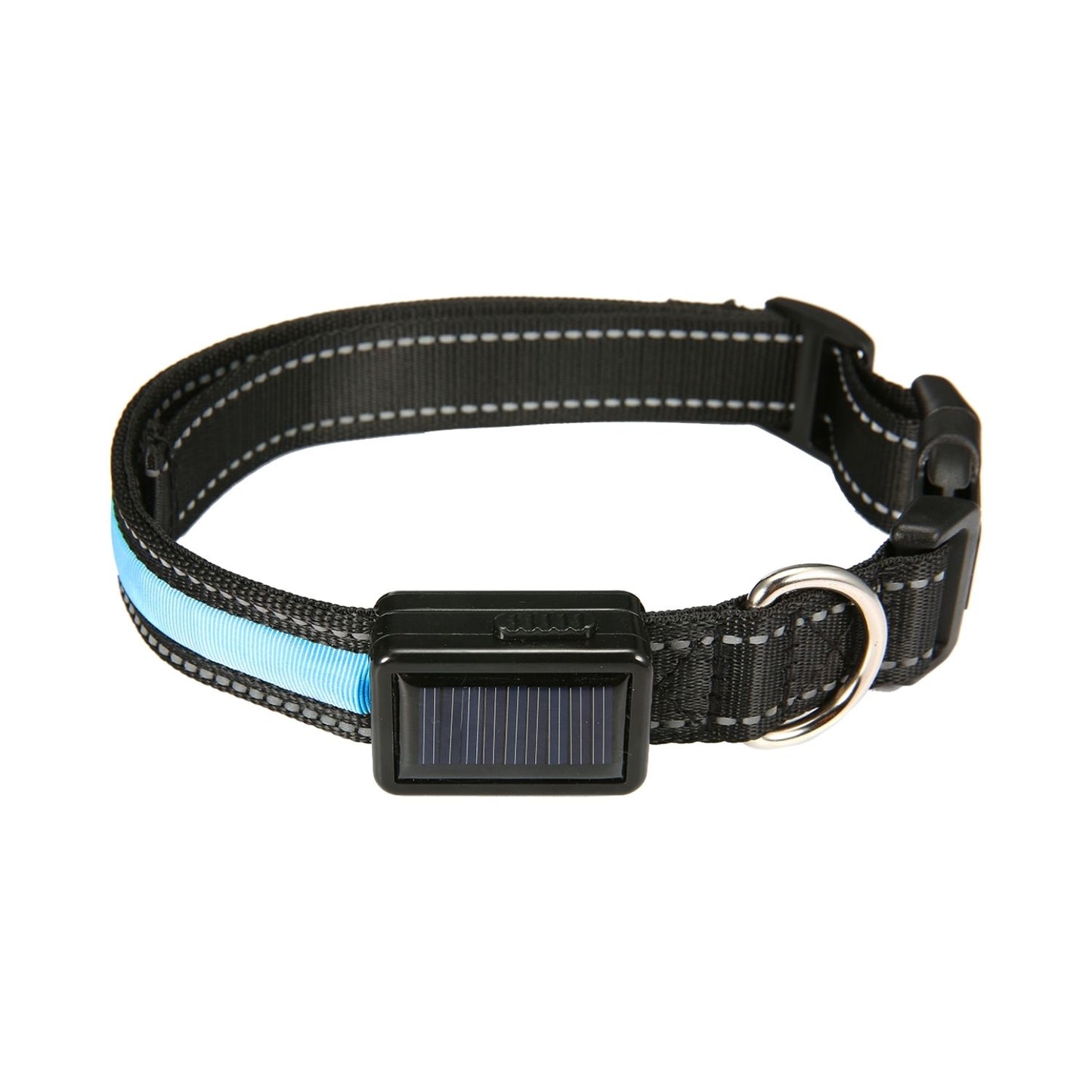 Floofi Solar USB Rechargable LED Dog Collar (M Blue) - PT-DC-136-QQQ