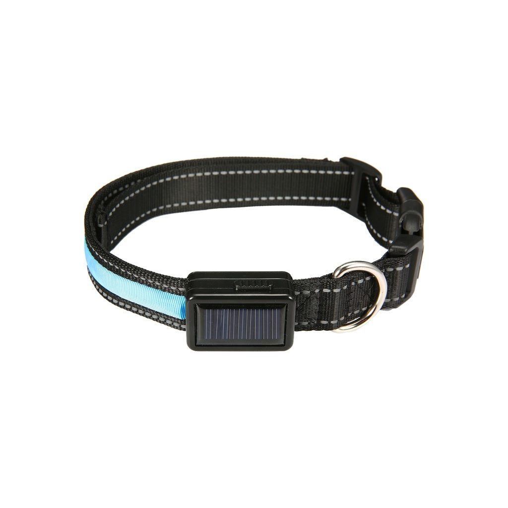 Floofi Solar USB Rechargable LED Dog Collar (L Blue) - PT-DC-143-QQQ