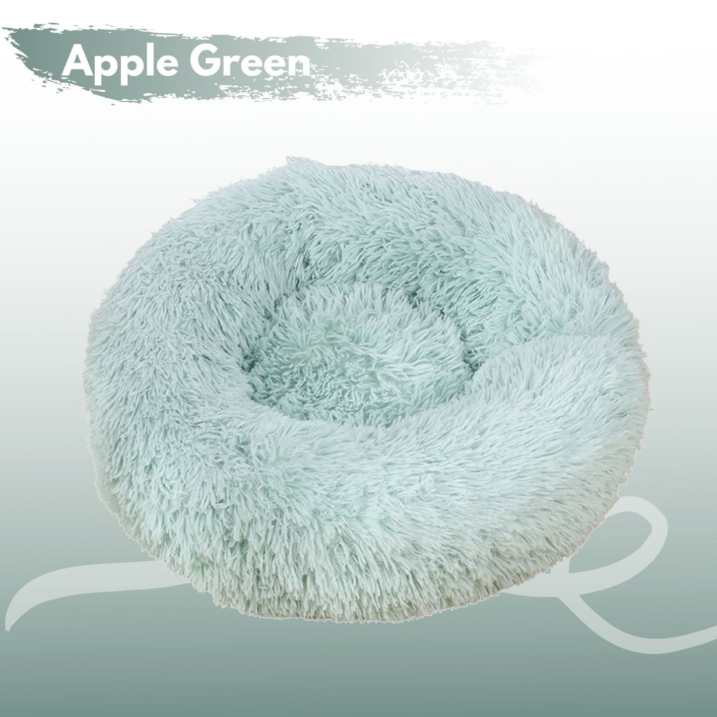 Floofi Pet Bed Round Plush (60cm Apple Green) - PT-PB-229-XL (L22 60cm Apple Green)