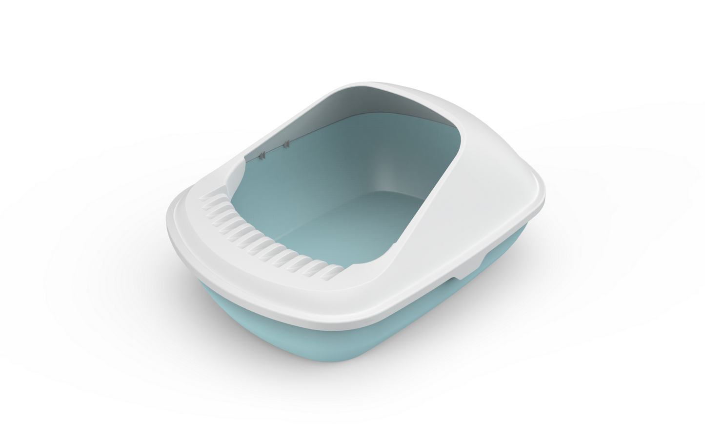 YES4PETS 2 X Medium Cat Litter Box Tray With Shovel Kitty Toilet Semi-Enclosed Pet Box Blue