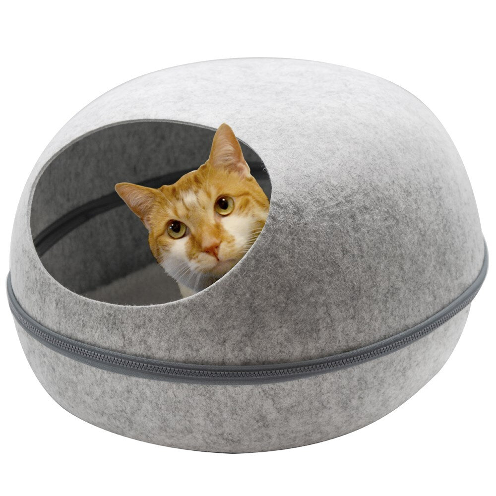 YES4PETS Large Cave Cat Soft Cushion Igloo Kitten Cat Bed Mat House Dog Puppy