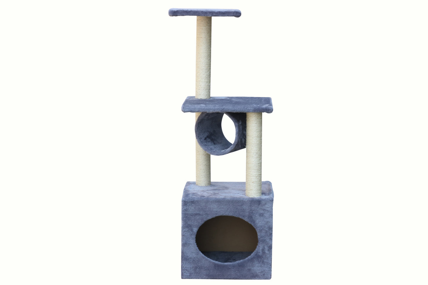 YES4PETS 112 cm Grey Cat Kitten Scratching Post Tree Scratcher Pole