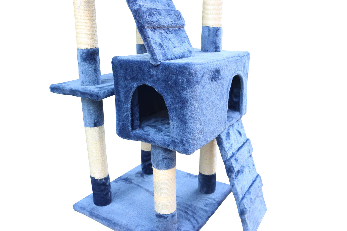YES4PETS 170cm Cat Scratching Post Tree Post House Tower with Ladder Furniture Blue