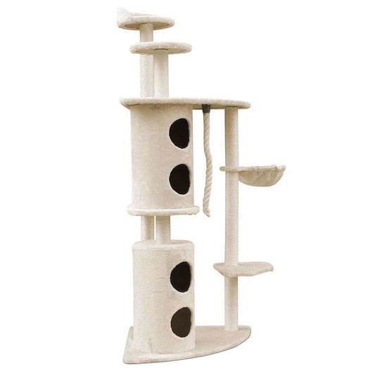 YES4PETS 170cm XL Multi Level Cat Scratching Post Tree Post House Tower-Beige