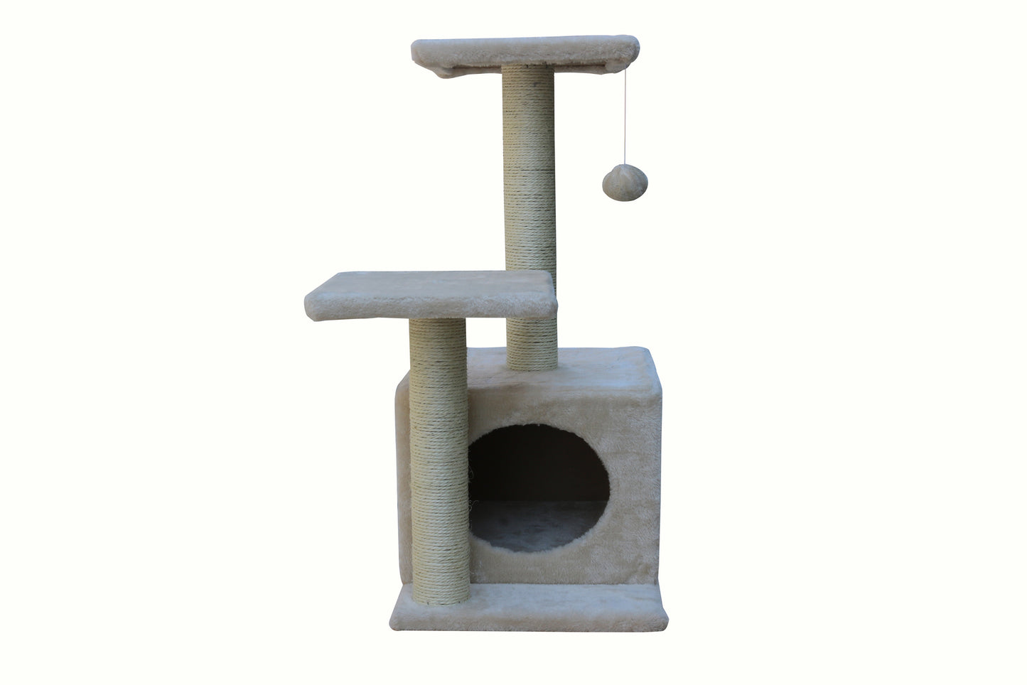 YES4PETS 71cm Beige Cat Scratching Tree Scratcher Post Pole Furniture Gym House