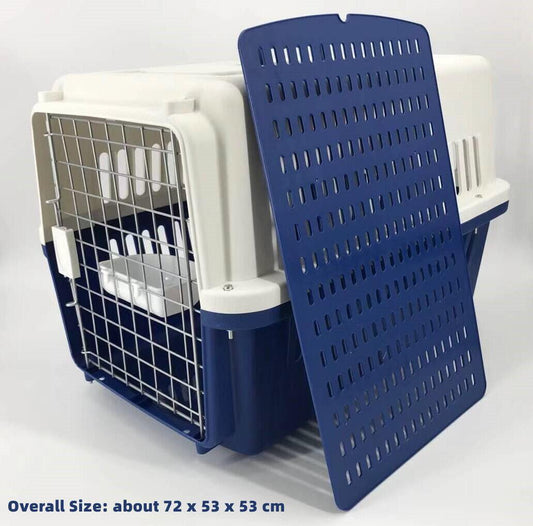 YES4PETS XL Dog Puppy Cat Crate Pet Rabbit Parrot Airline Carrier Cage W Bowl & Tray 72x53x53cm