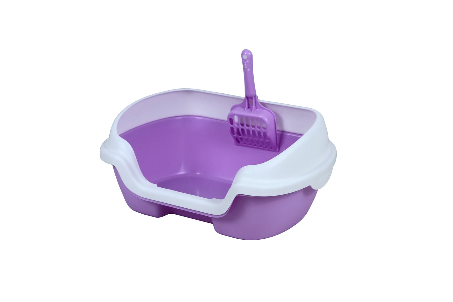 YES4PETS Small Portable Cat Kitten Rabbit Toilet Litter Box Tray with Scoop Purple