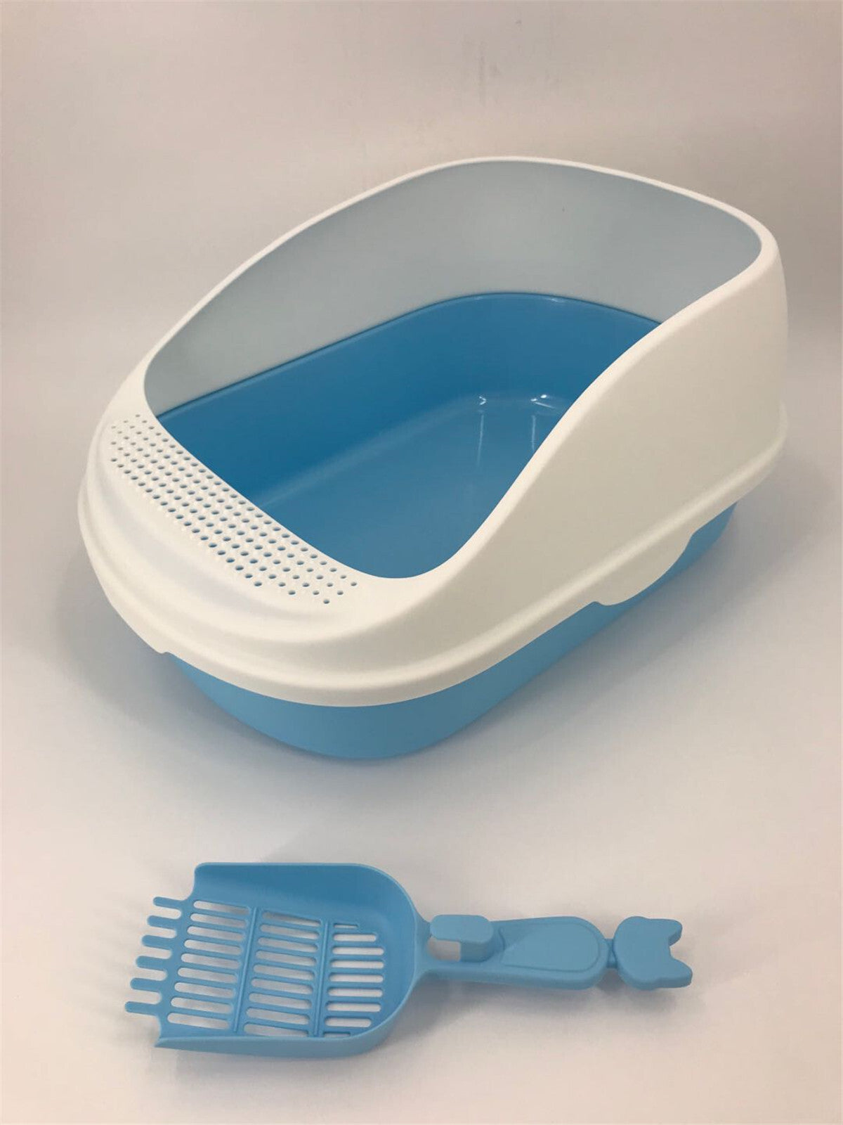 YES4PETS Large Portable Cat Toilet Litter Box Tray House with Scoop Blue