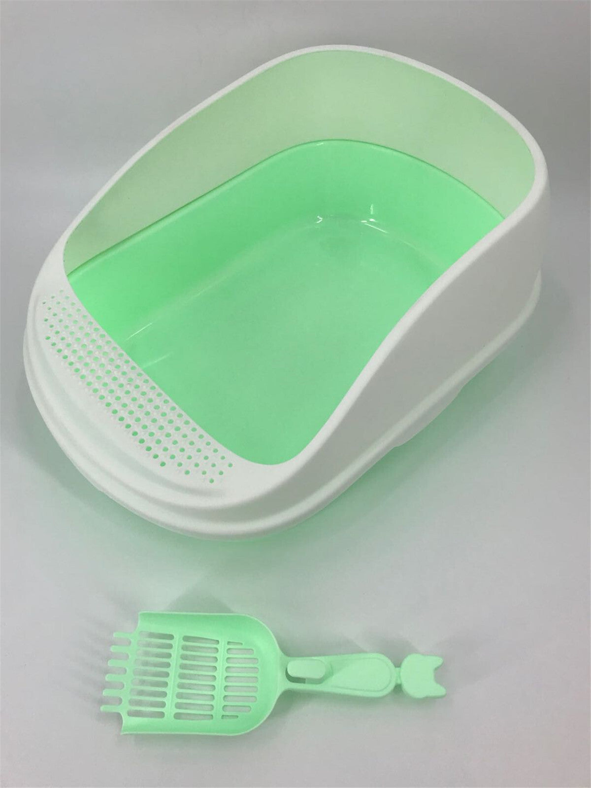 YES4PETS Large Portable Cat Toilet Litter Box Tray House with Scoop Green