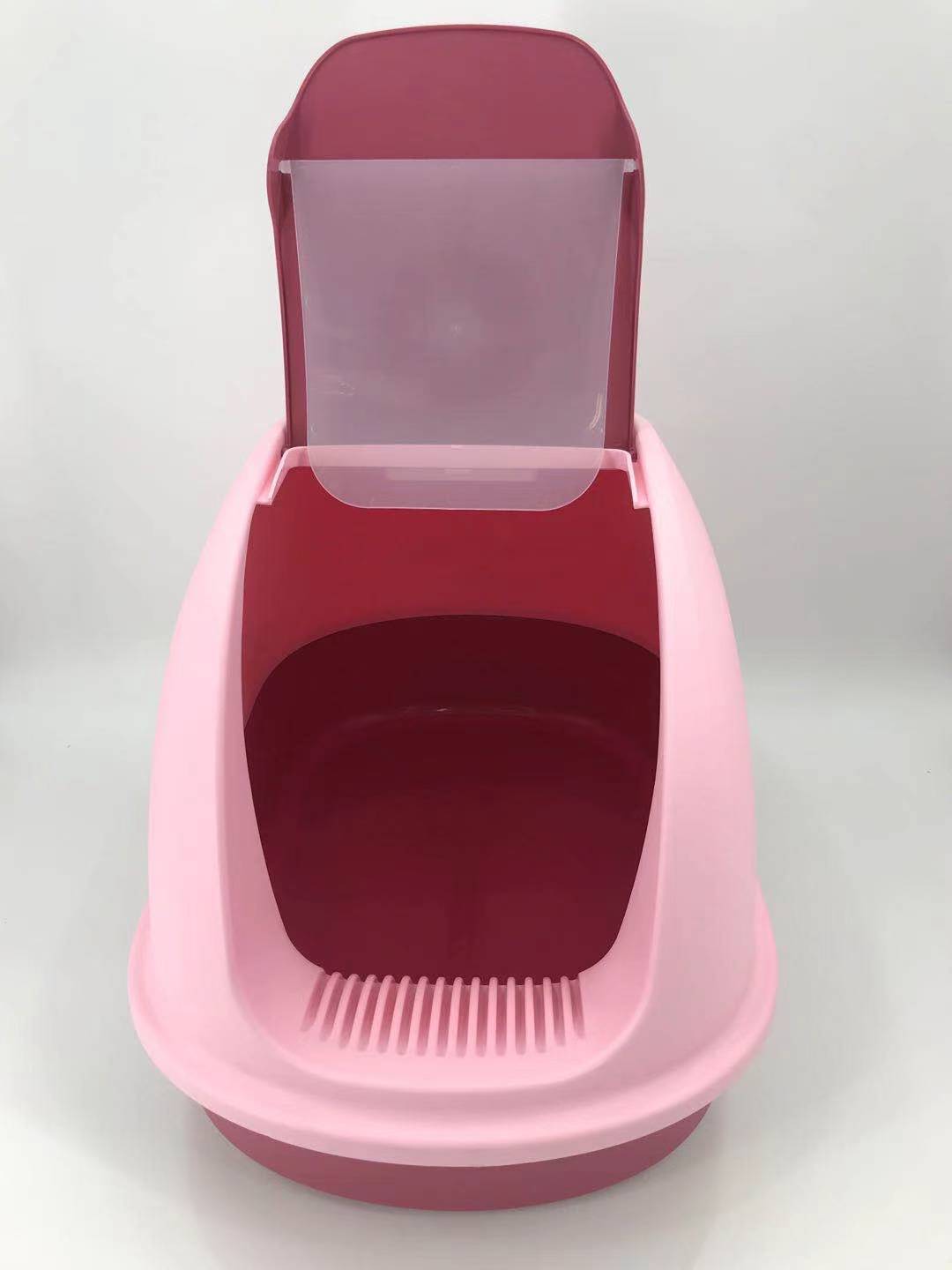 YES4PETS XL Portable Hooded Cat Toilet Litter Box Tray House with Charcoal Filter and Scoop Pink