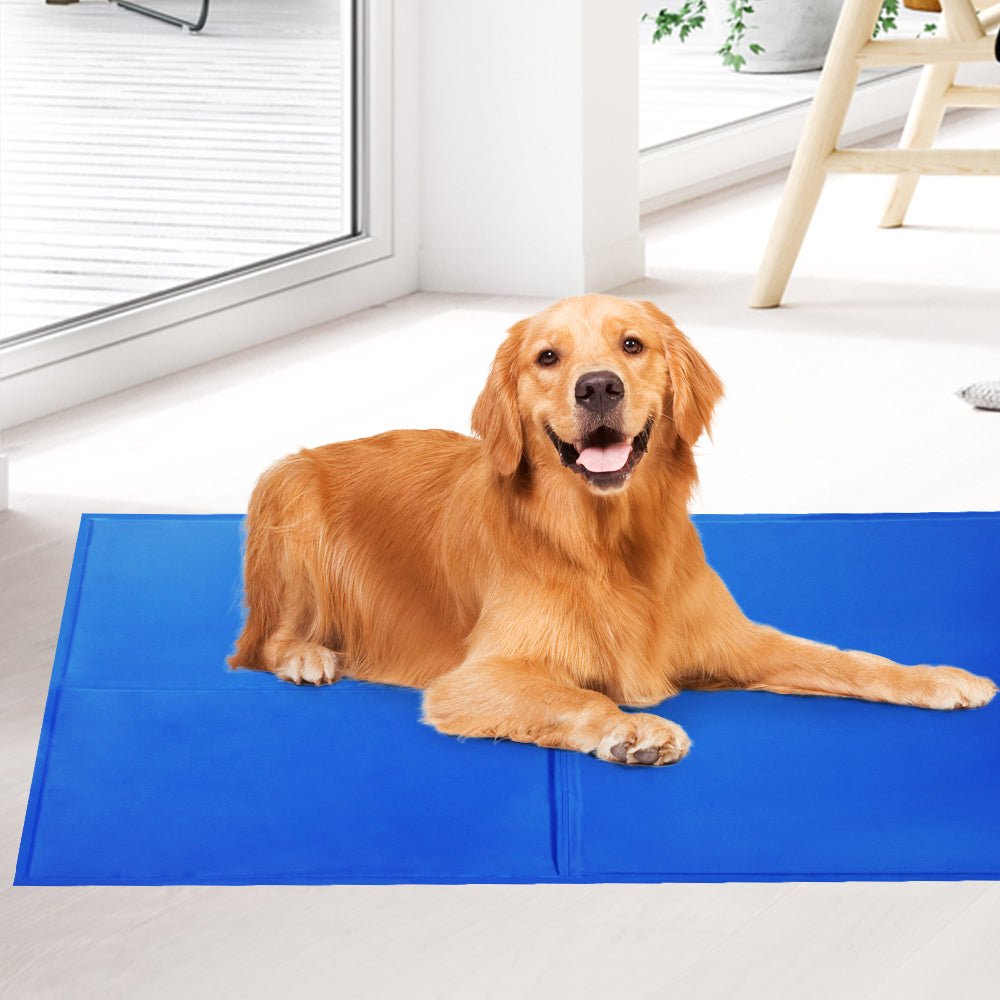 2X Pet Cooling Bed Gel Mat Dog Cat Non-Toxic Cool Pad Puppy Cold Summer 50x40 CM
