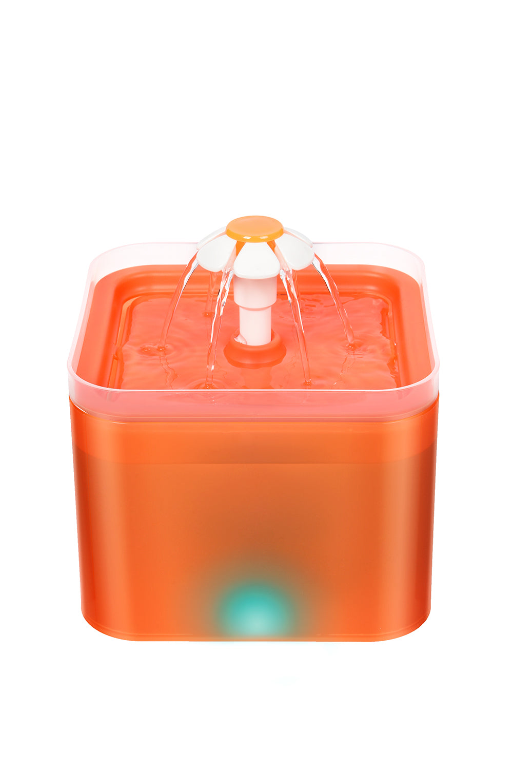 YES4PETS Dog Cat Water Feeder Automatic Electric Pet Water Fountain  Bowl Dispenser W LED Orange