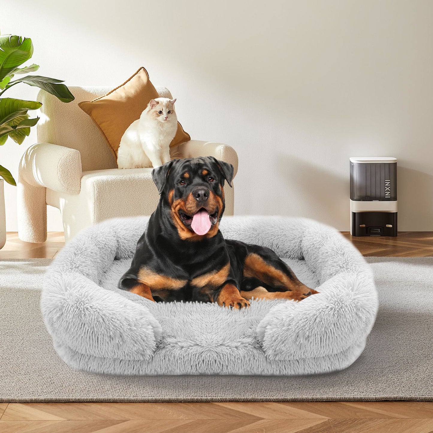 Dog Pet Warm Soft Plush Nest Comfy Kennel Sleeping Calming Bed Memory Foam XXL