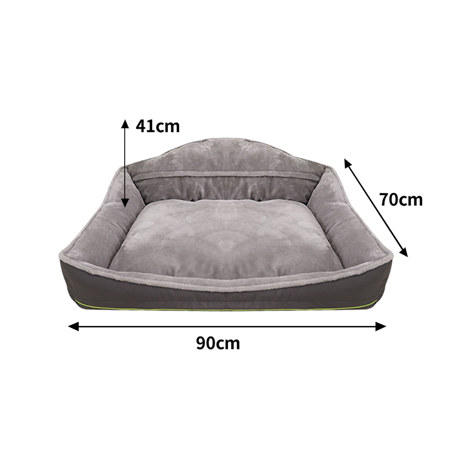 Sofa-Style Dog Bed Waterproof Washable Soft High Back Comfy Sleeping Kennel L