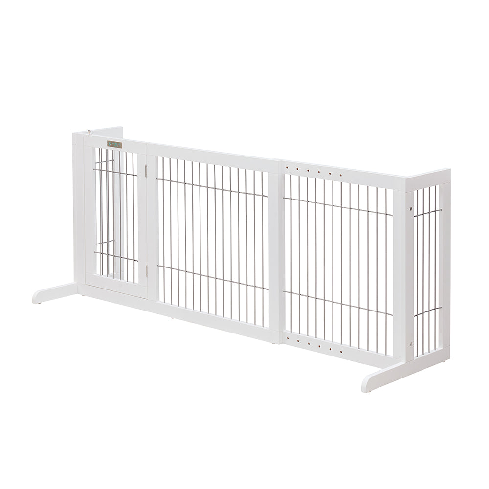 Freestanding Retractable Dog Barrier with Gate Small