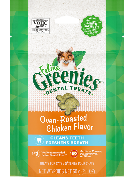 Greenies - Cat - Dental Chews - Oven Roasted Chicken - 60g
